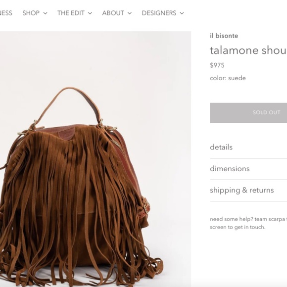 IL Bisonte Suede  Fringe Backpack/ Convertible Bag main image 10